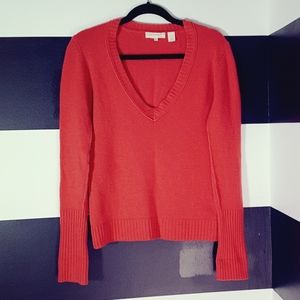 INHABIT $398 Brick Red 100% Cashmere Sweater Size M